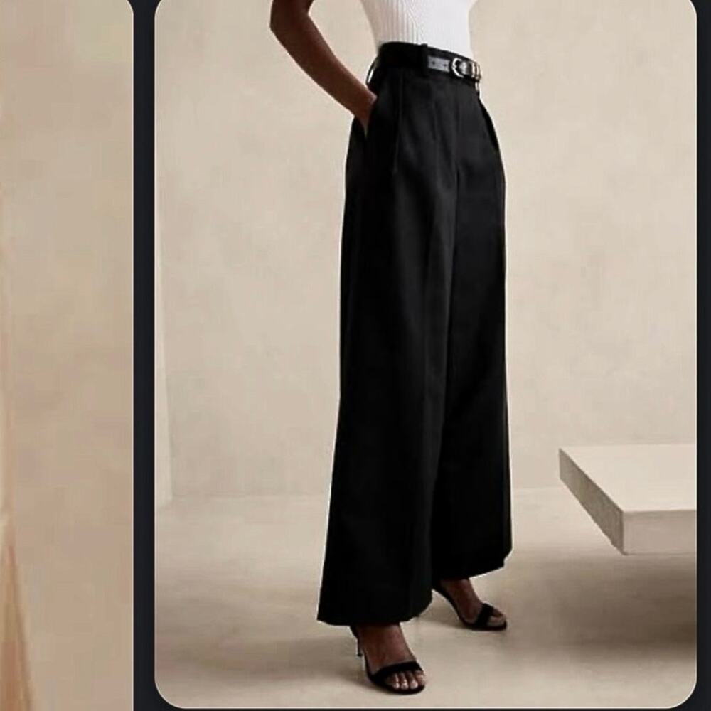 Banana Republic Cruise wide leg pants ultra wide street wear high rise